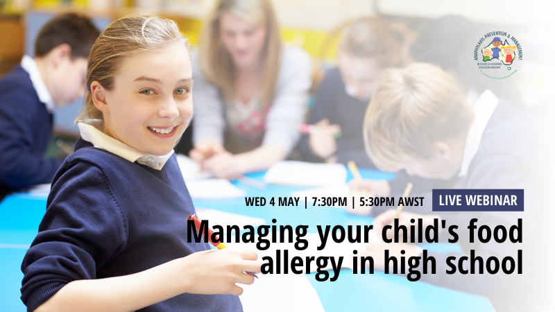 Managing your child’s food allergy in High School