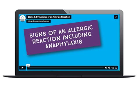 Allergy & Anaphylaxis Australia Signs and symptoms of an allergic reaction animation