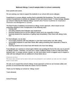 Sample letter to parents/carers