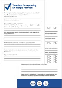 Anaphylaxis incident reporting template